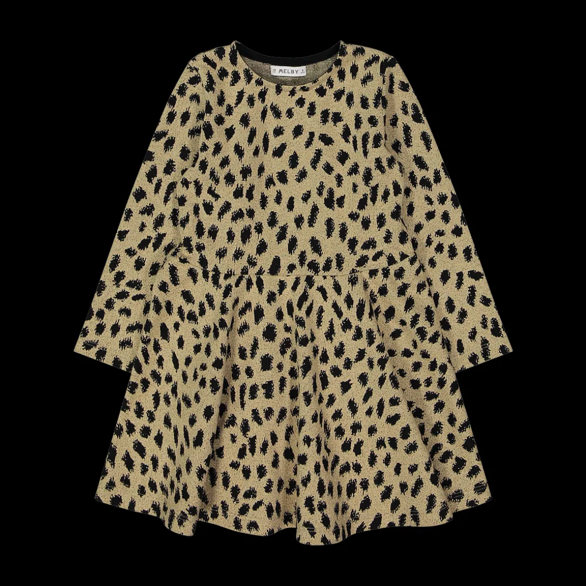 Abito bambina in maglia animalier