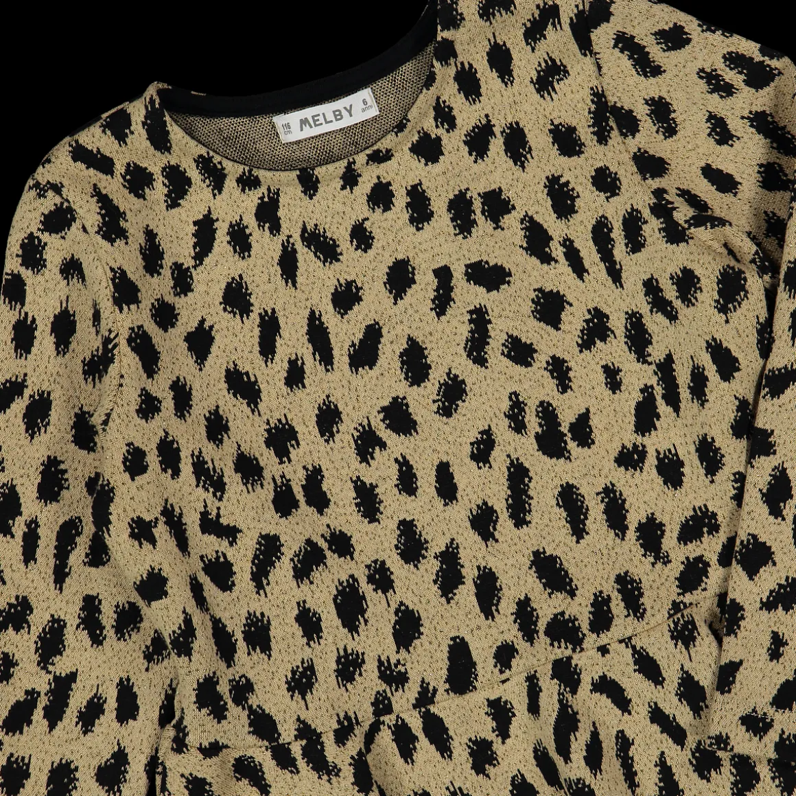 Abito bambina in maglia animalier