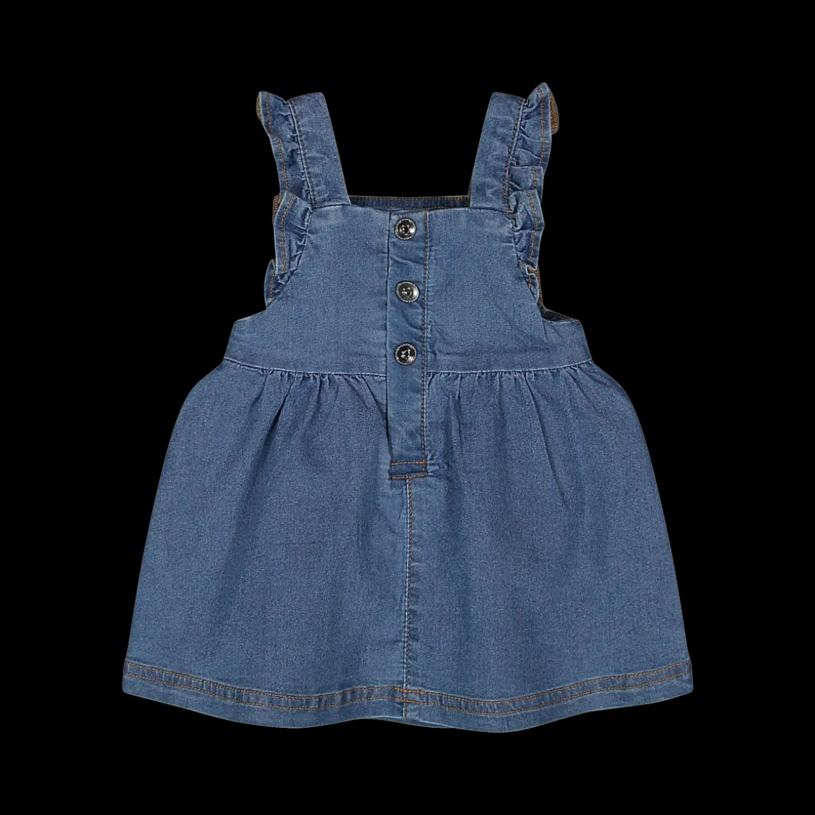 Abito con bretelle in jeans da bambina