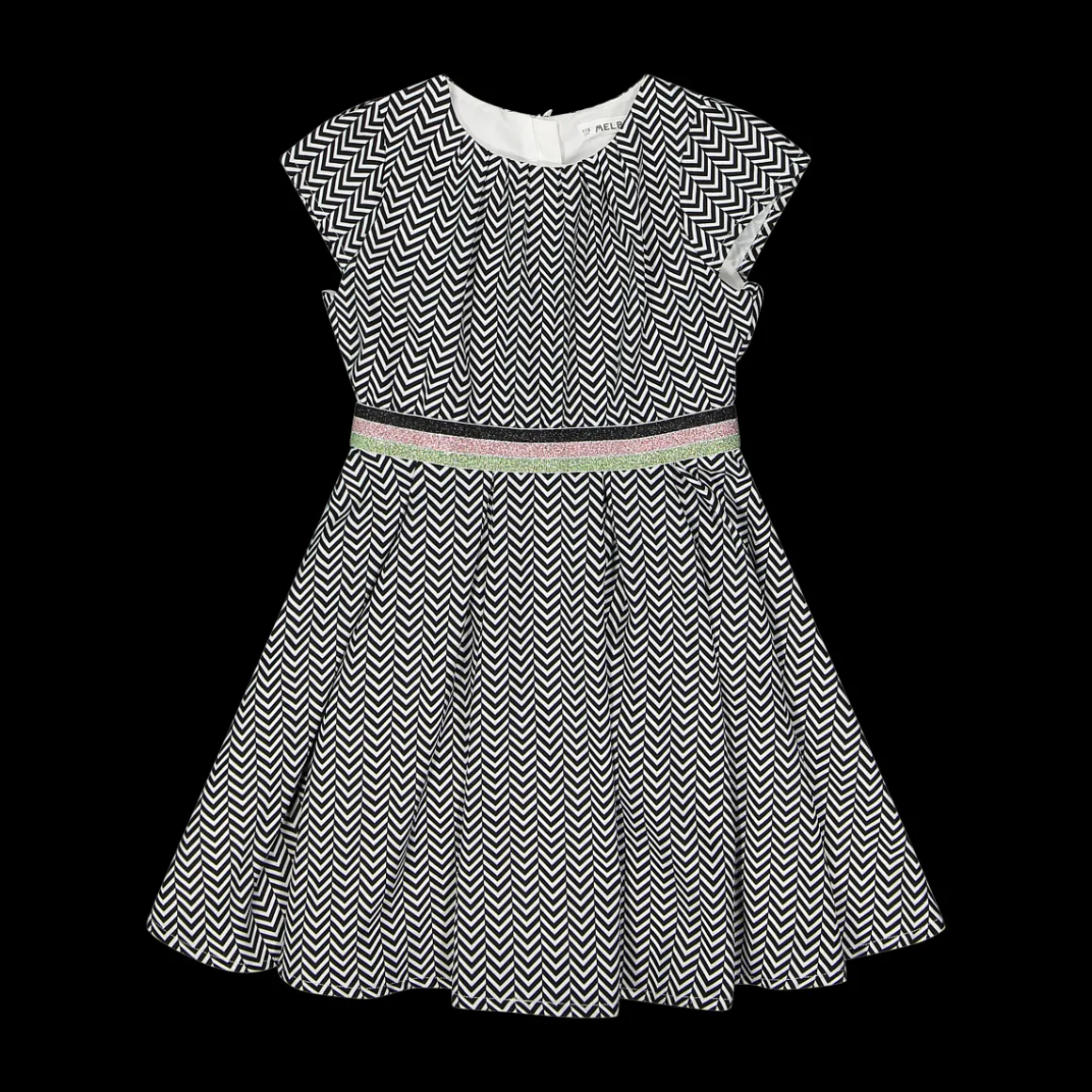 Abito con stampa optical da bambina