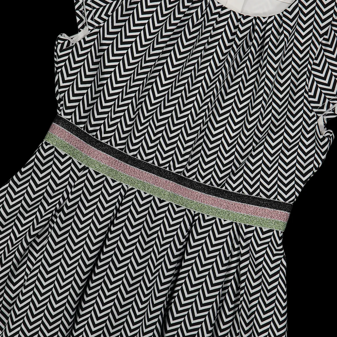 Abito con stampa optical da bambina