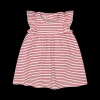 Abito da bambina in jersey stretch rigato