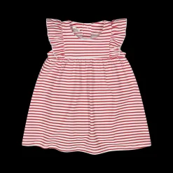 Abito da bambina in jersey stretch rigato