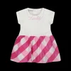 Abito da bambina in jersey stretch e mussola stampata
