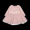 Abito da cerimonia in pizzo e tulle da bambina