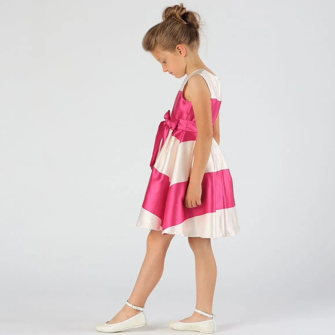Abito elegante in shantung da bambina