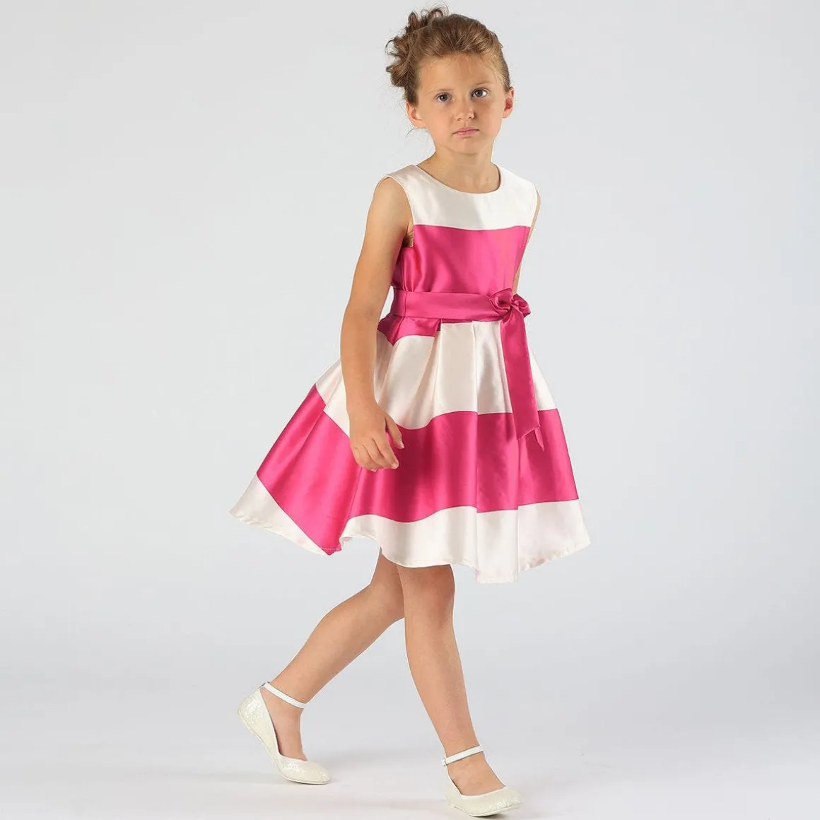 Abito elegante in shantung da bambina