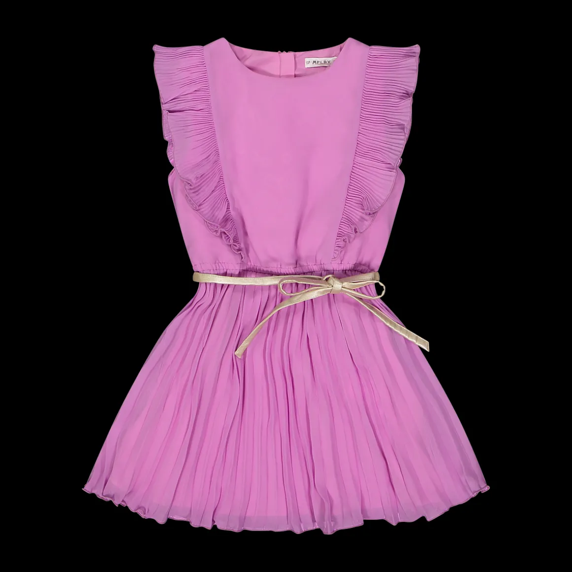 Abito in chiffon plissè da bambina