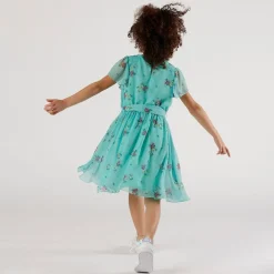 Abito in chiffon stampato
