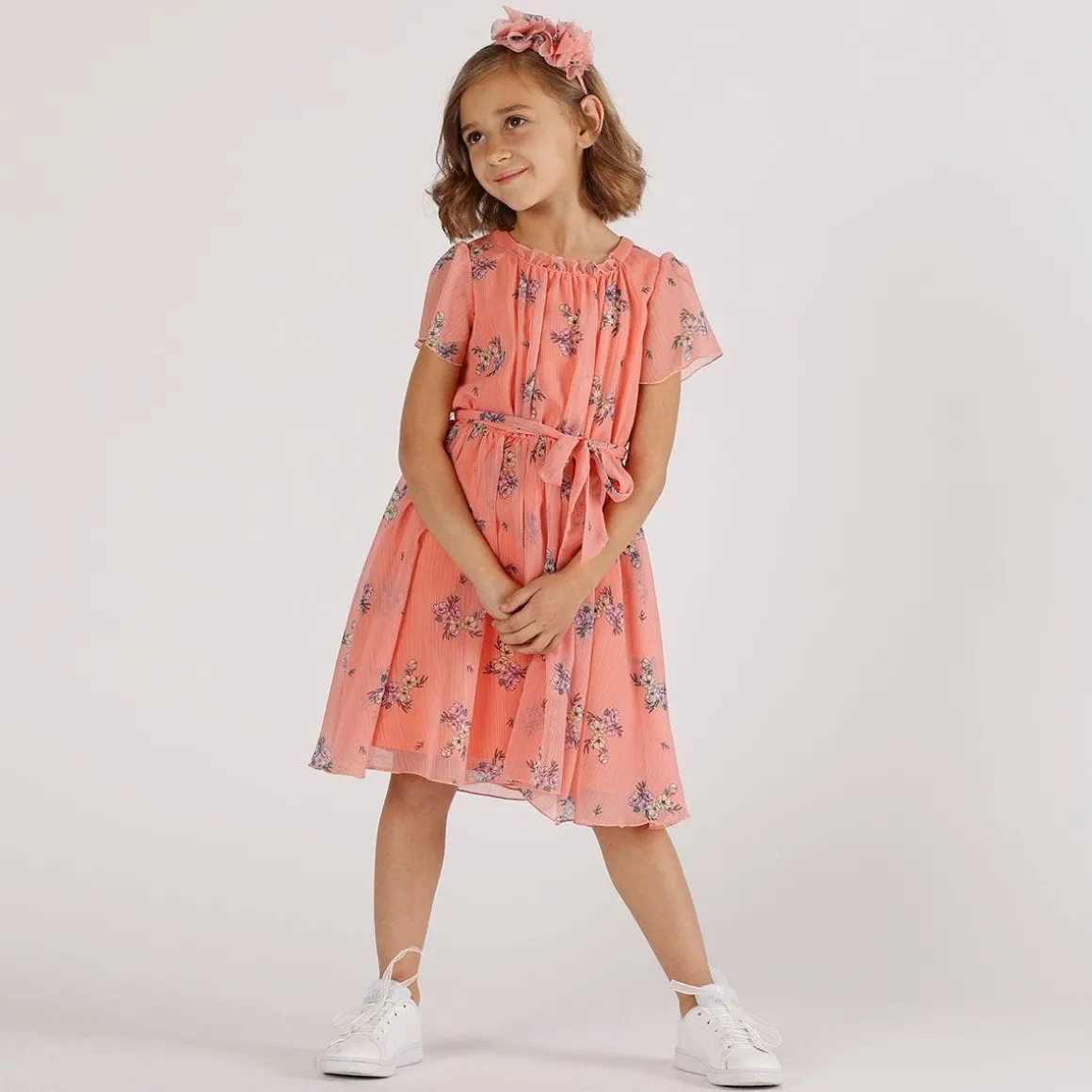 Abito in chiffon stampato