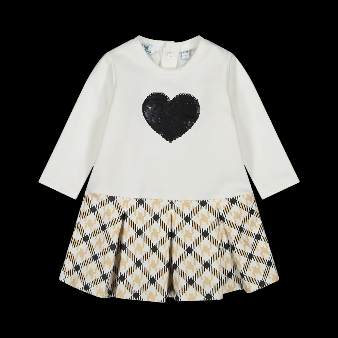 Abito in felpa stretch da bambina