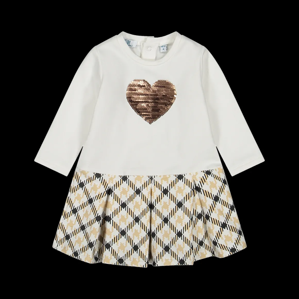 Abito in felpa stretch da bambina
