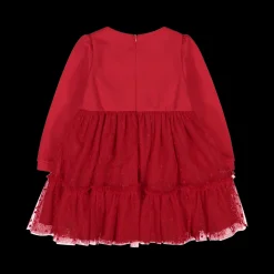 Abito in punto Milano e tulle per neonata