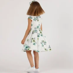 Abito in sangallo stampato bambina