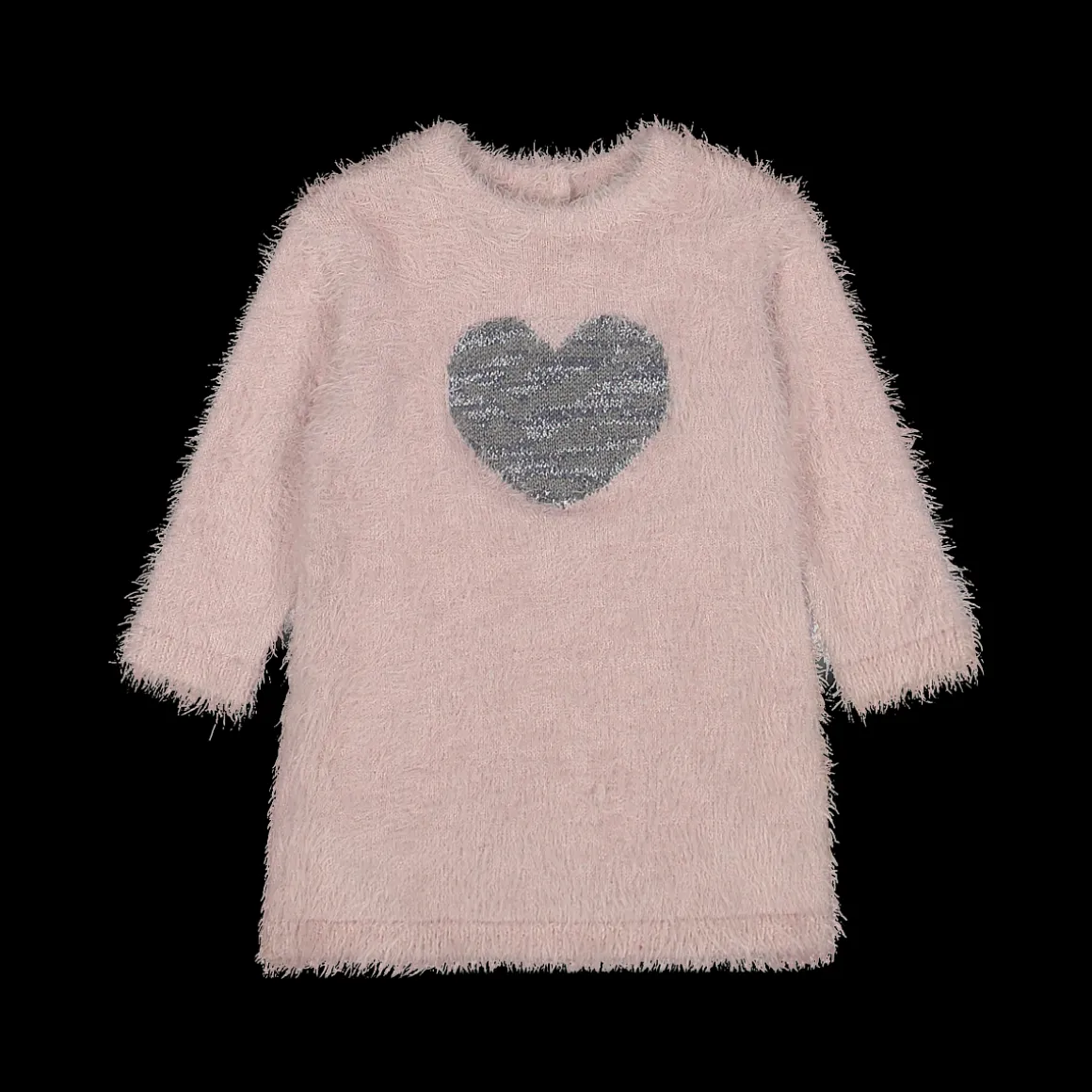 Abito in tricot effetto pelliccia da bambina