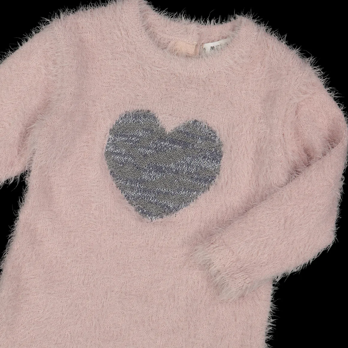 Abito in tricot effetto pelliccia da bambina