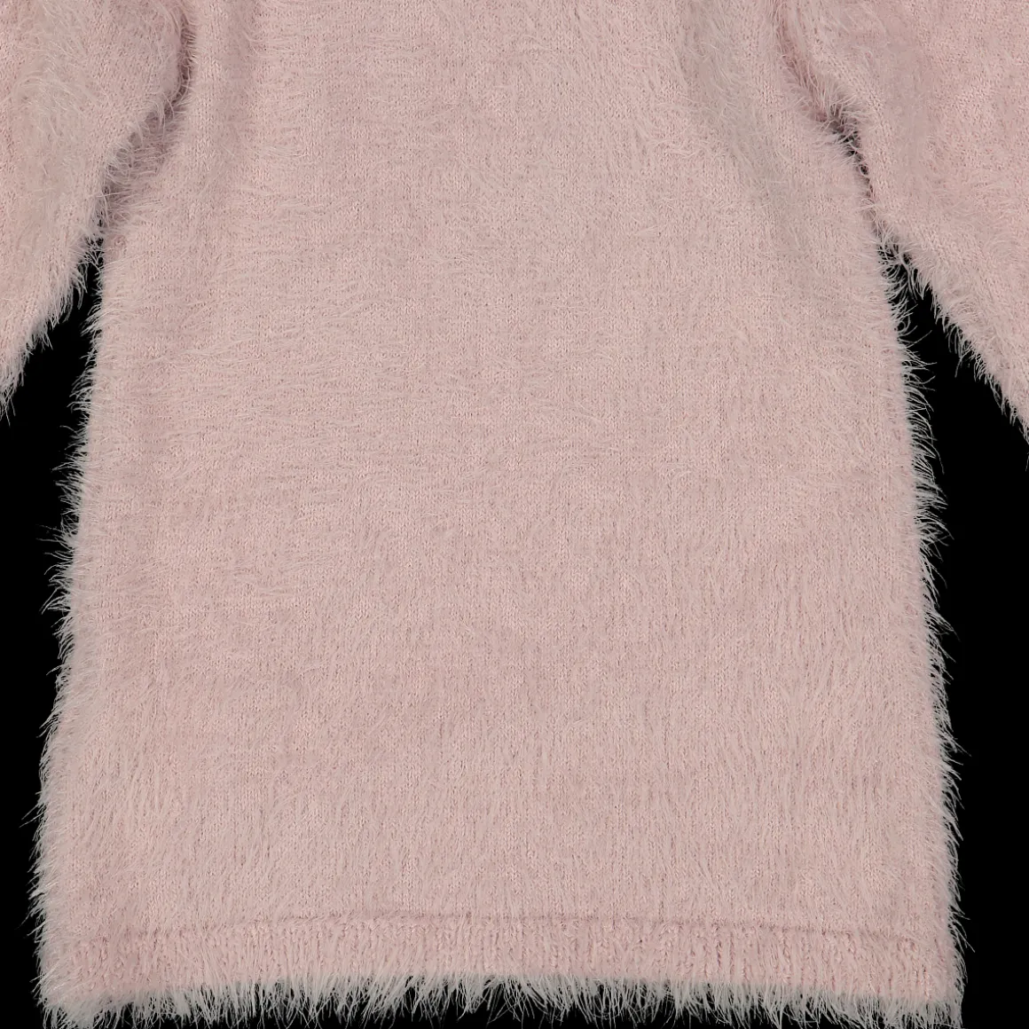 Abito in tricot effetto pelliccia da bambina