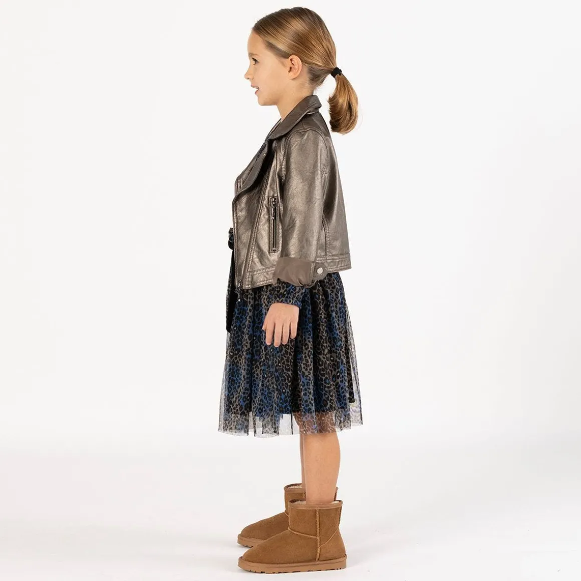 Abito in tulle stampato per ragazza