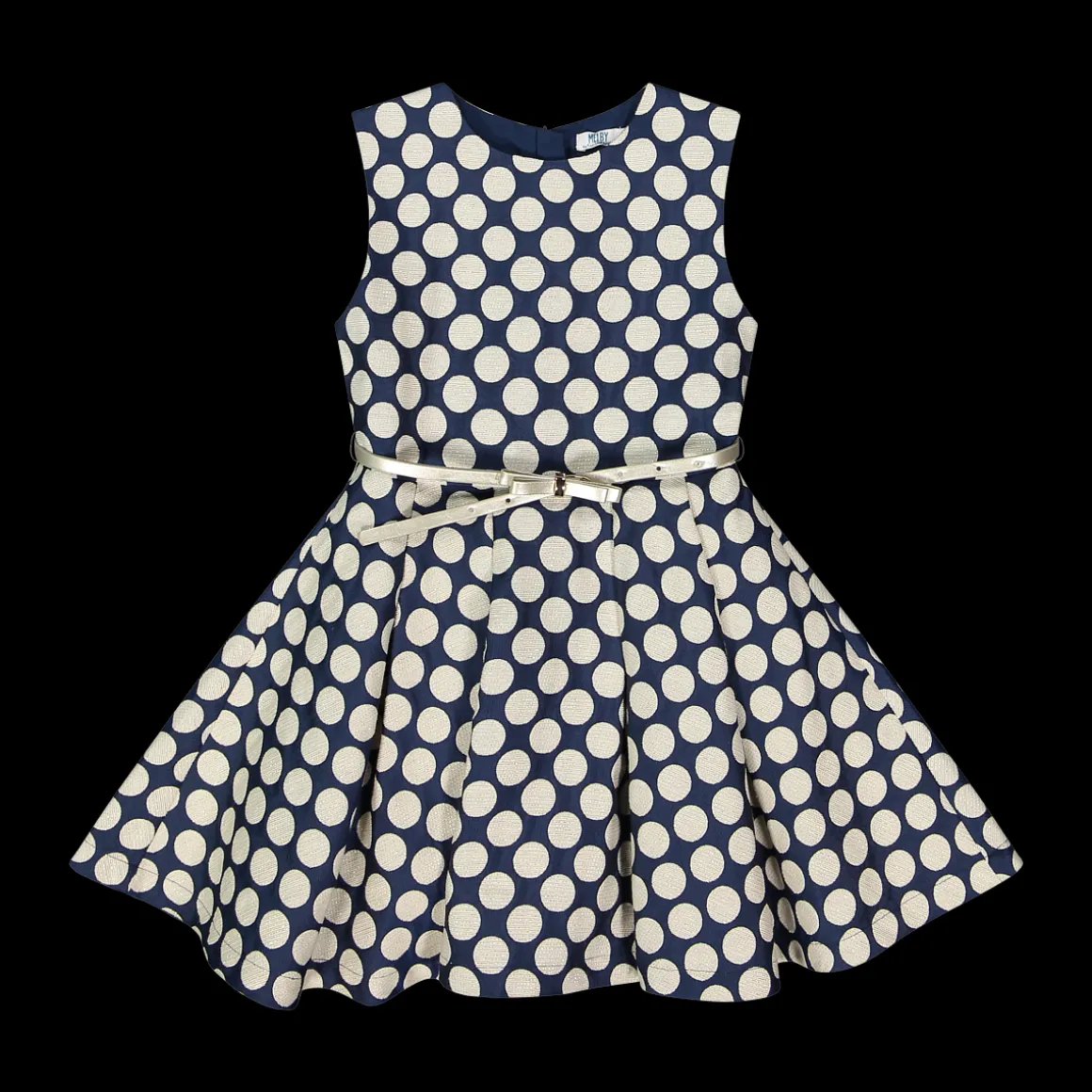 Abito senza maniche jacquard con farfalle