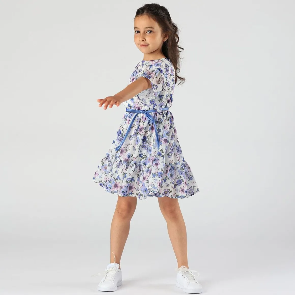 Abito stampato a fiori bambina
