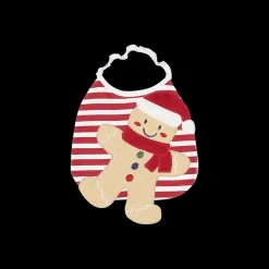 Bavaglino natalizio con omino di pan di zenzero