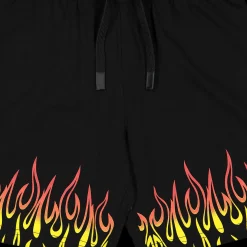 Bermuda da bambino con stampa fiamme