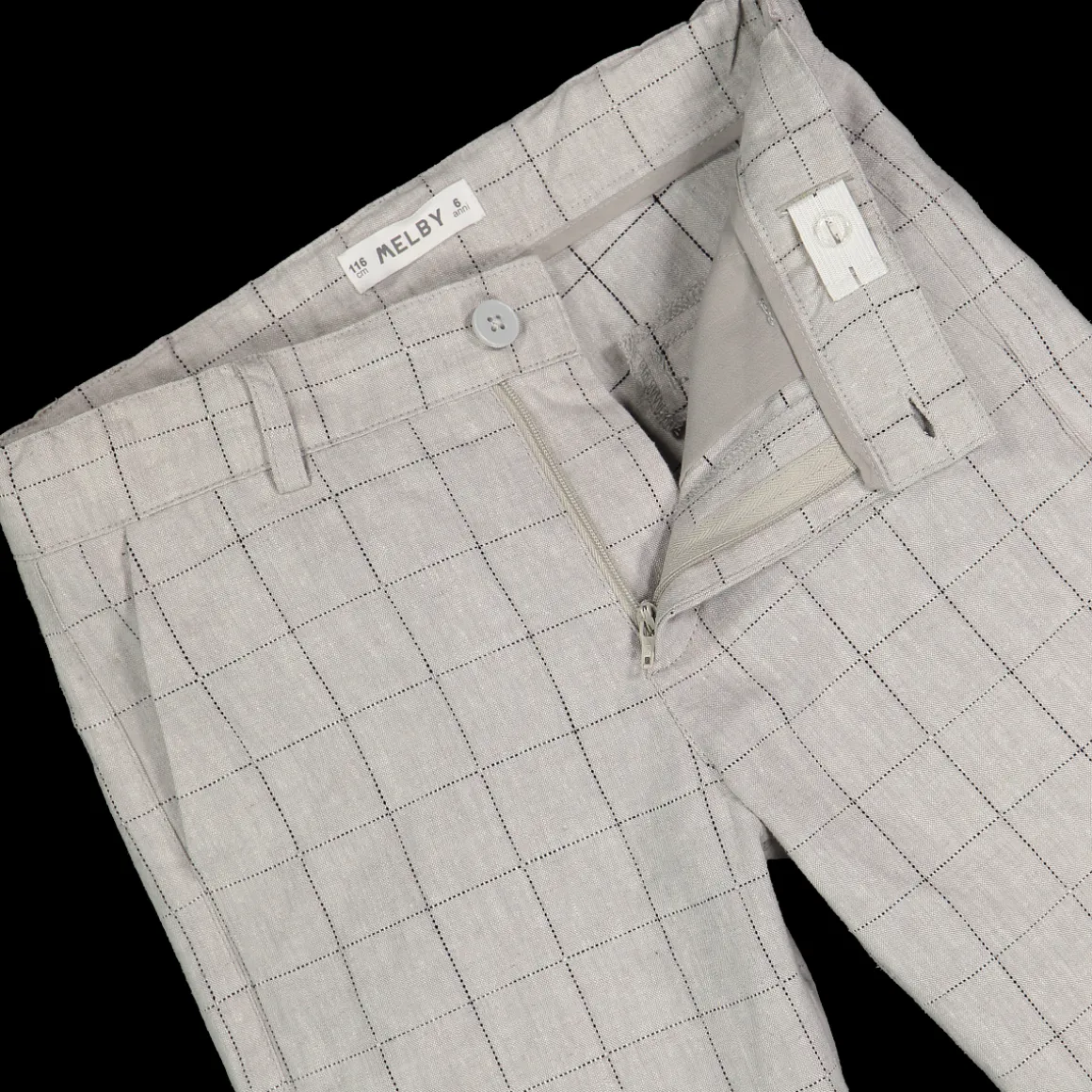Bermuda grigio chiaro misto lino da bambino