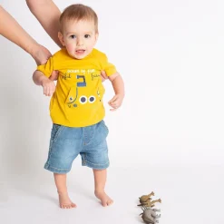 Bermuda in denim stretch da bambino