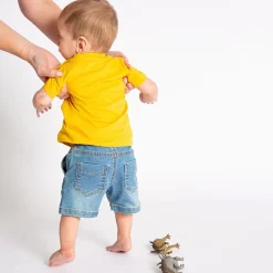 Bermuda in denim stretch da bambino