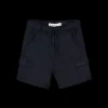 Bermuda in gabardina fiammata per neonato