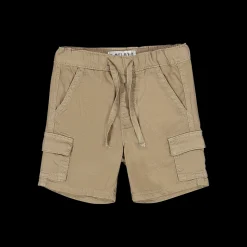 Bermuda in gabardina fiammata per neonato