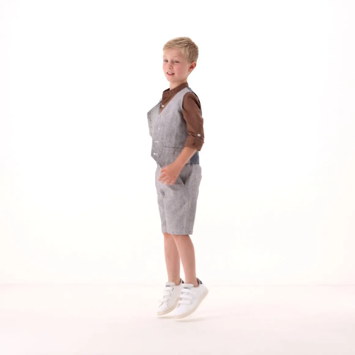 Bermuda in misto lino per bambino