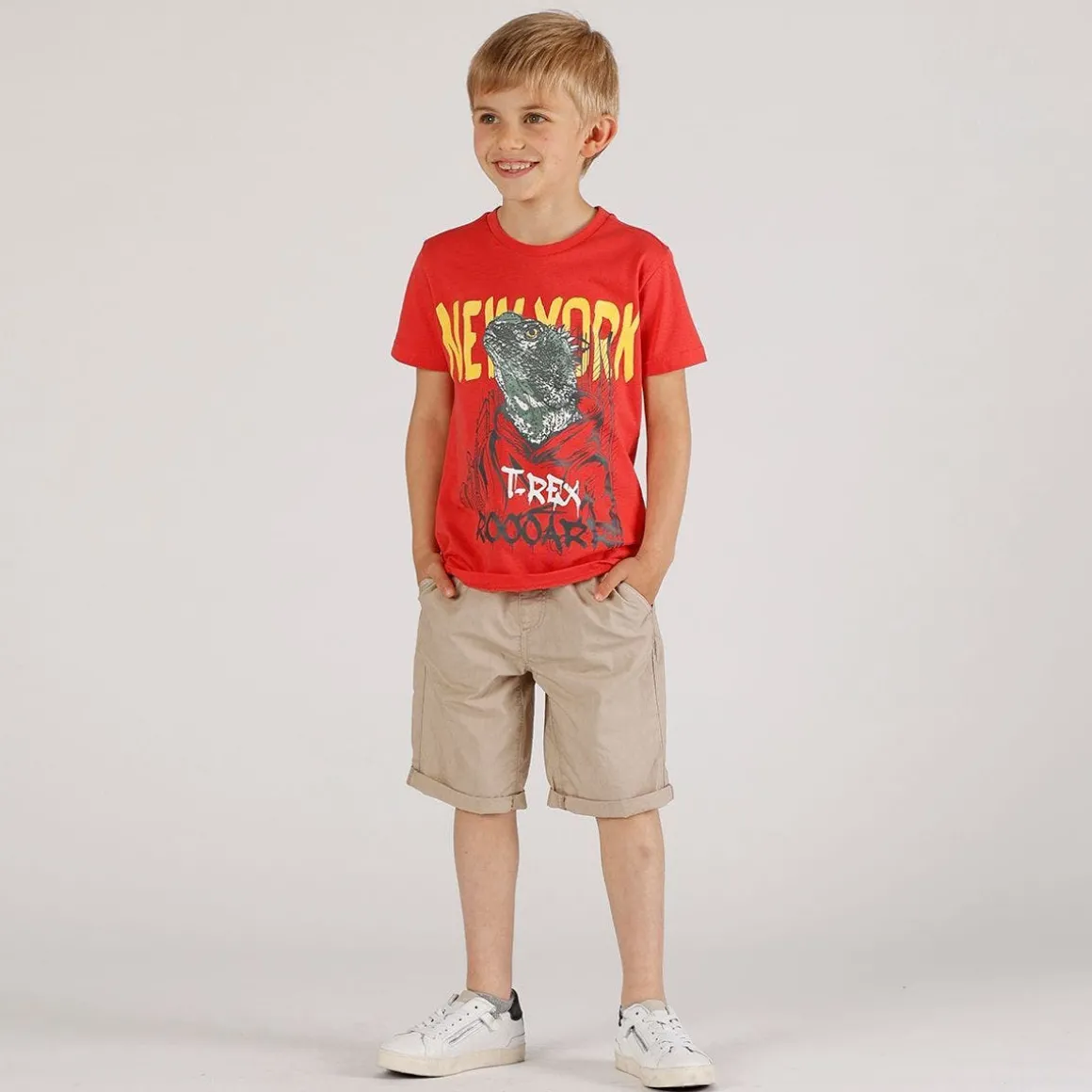 Bermuda in popeline leggero bambino
