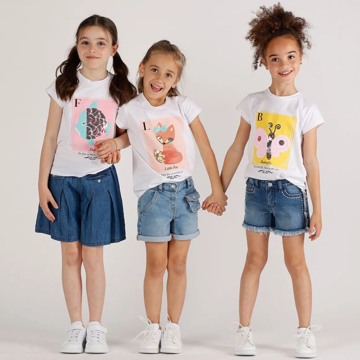 Bermuda in tessuto stretch da bambina
