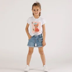 Bermuda in tessuto stretch da bambina