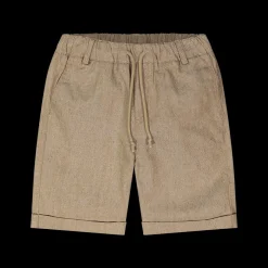 Bermuda misto lino bordeaux da bambino