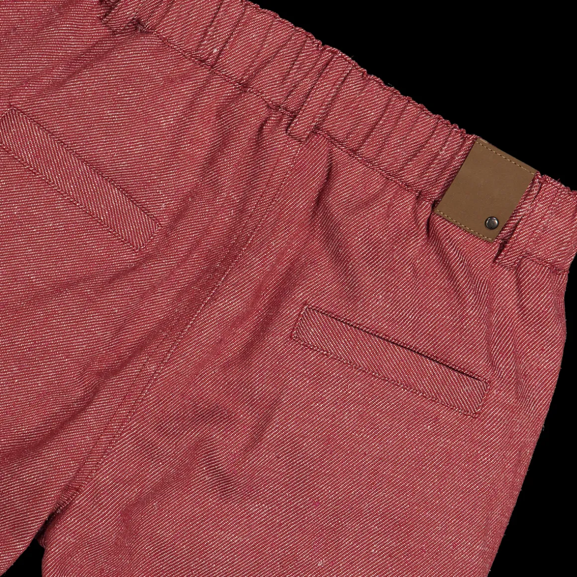 Bermuda misto lino bordeaux da bambino