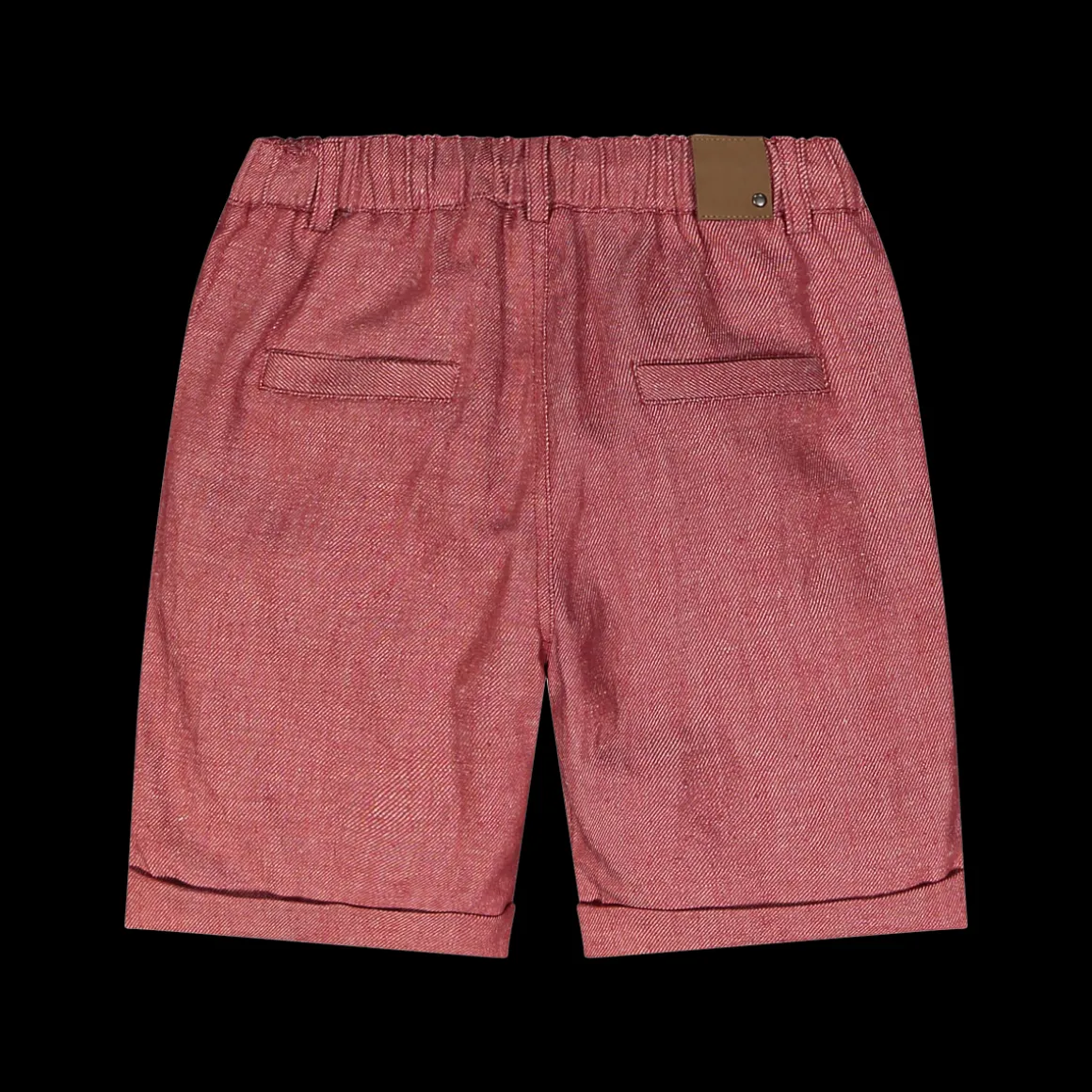 Bermuda misto lino bordeaux da bambino