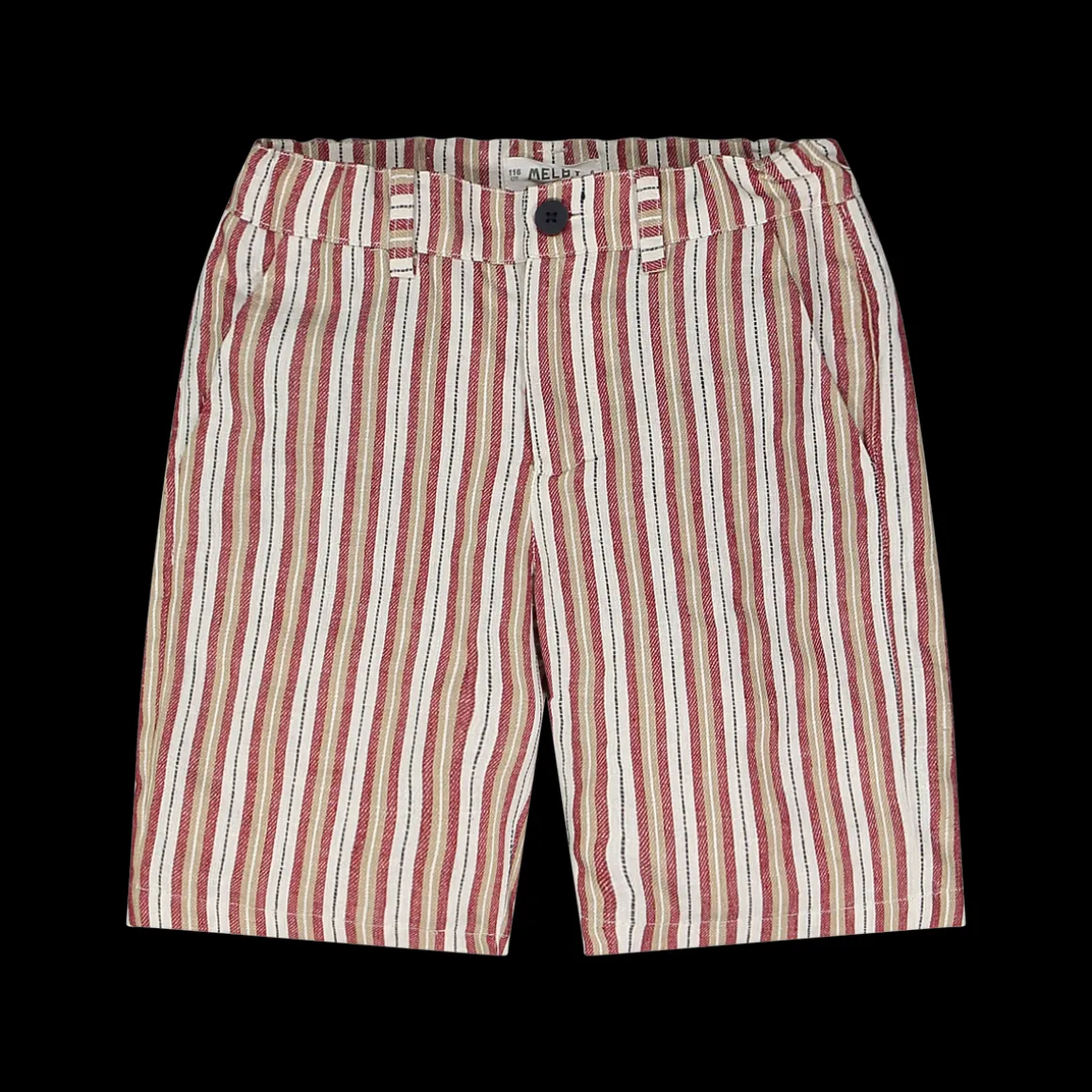 Bermuda rigato misto lino da bambino