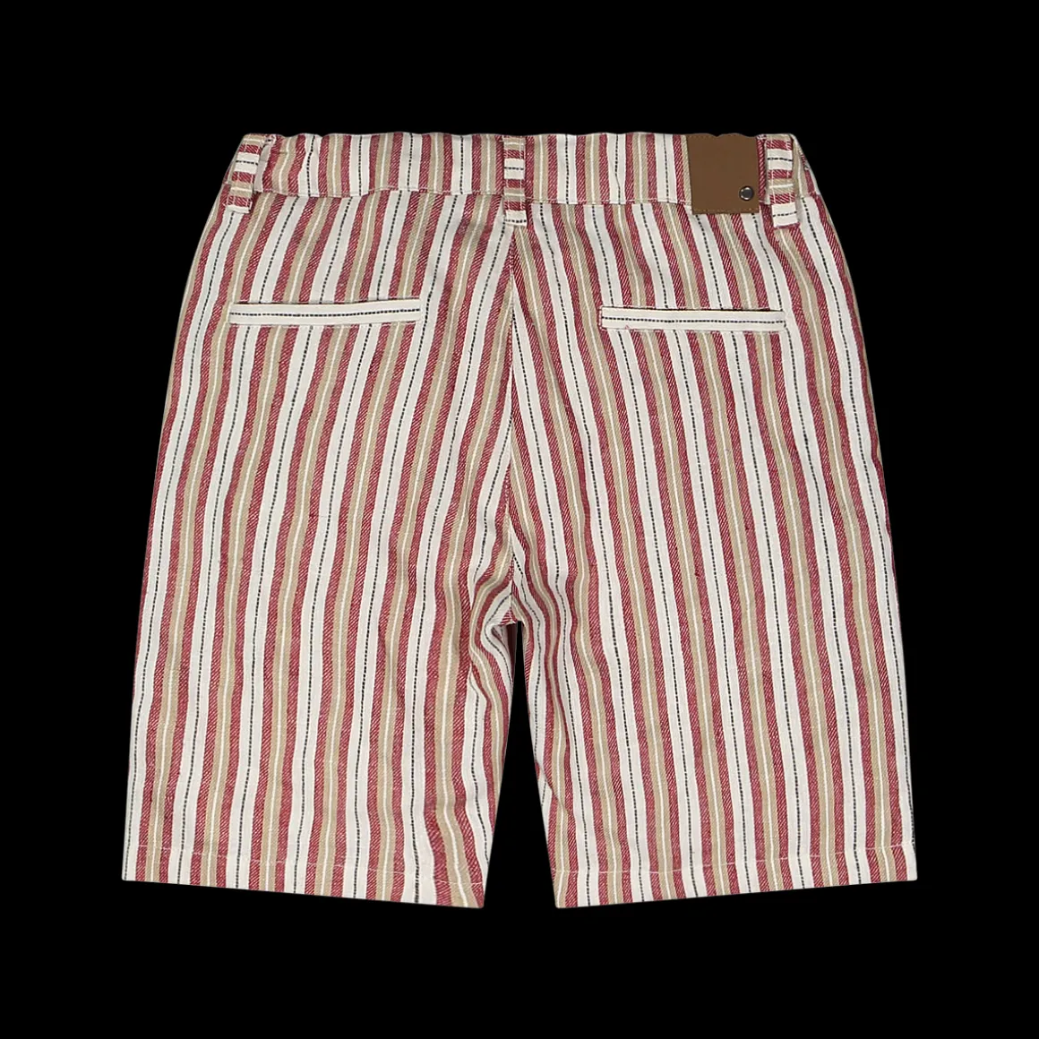 Bermuda rigato misto lino da bambino