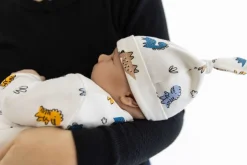 Berretto in felpa misto cotone bio per neonato