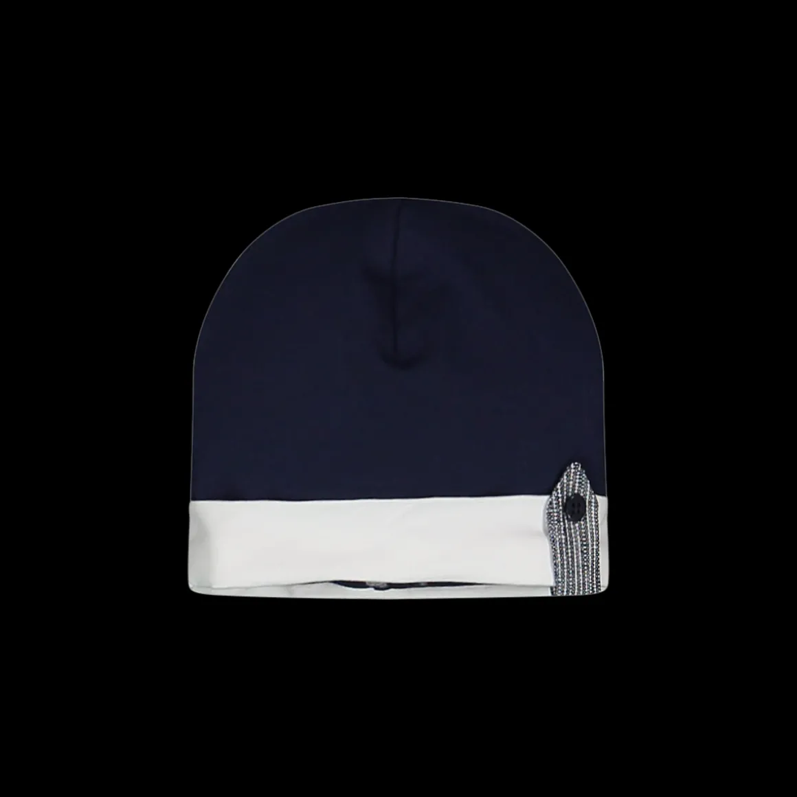 Berretto in jersey blu da neonato