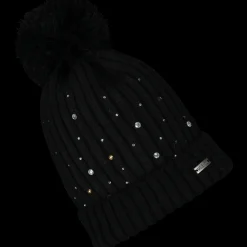 Berretto in tricot con strass bambina