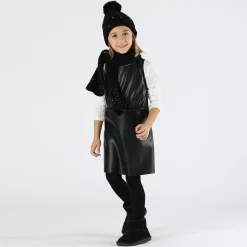 Berretto in tricot con strass bambina