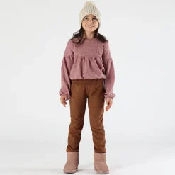 Berretto in tricot con strass bambina