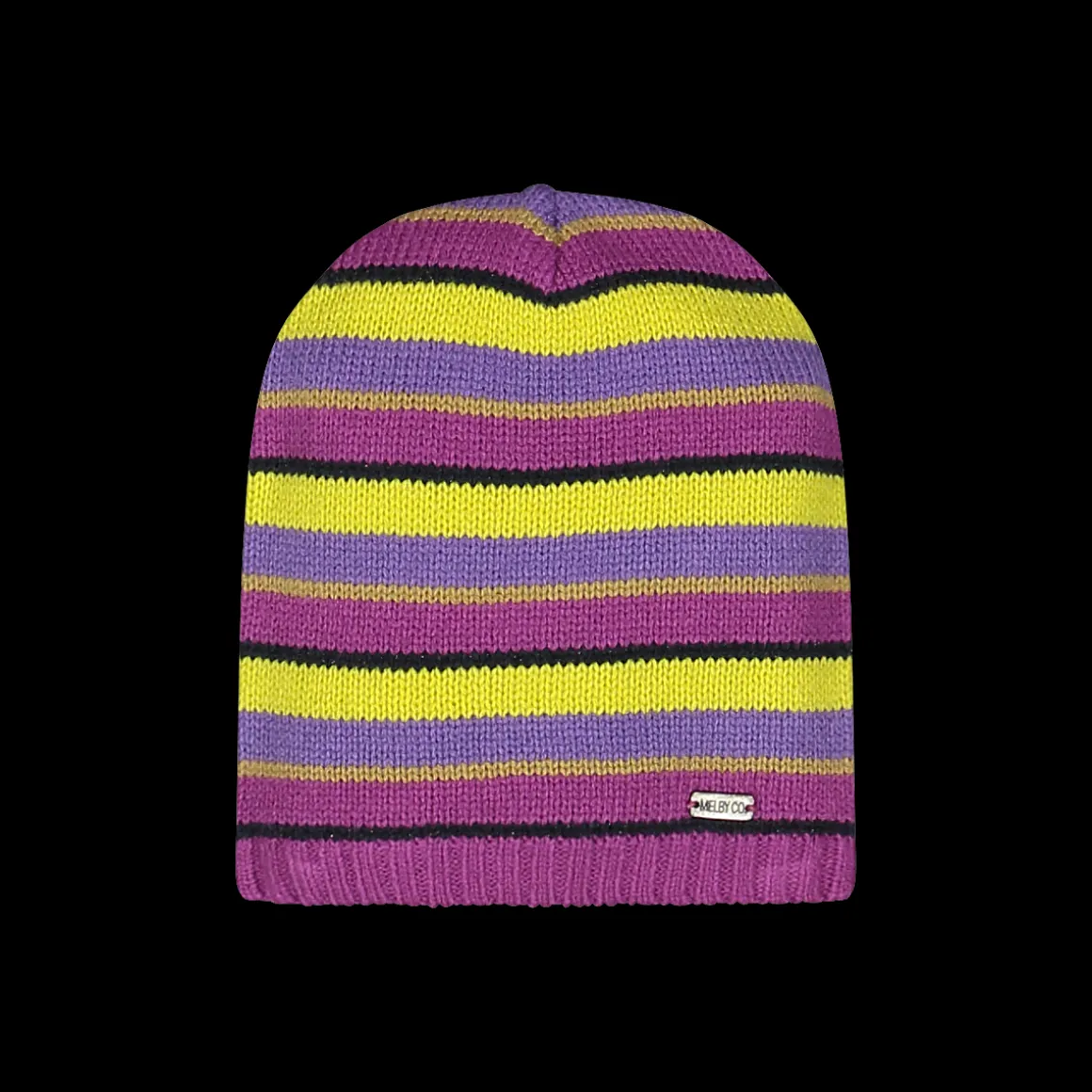 Berretto in tricot rigato bambina
