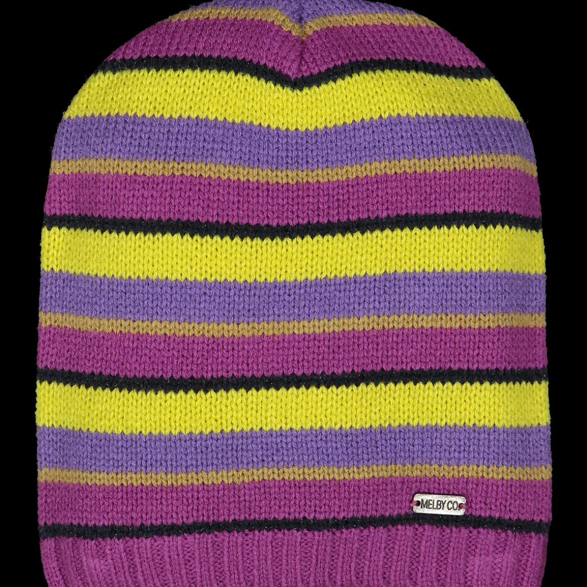 Berretto in tricot rigato bambina
