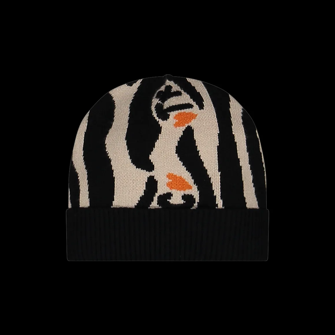 Berretto jacquard animalier bambina