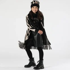 Berretto jacquard animalier bambina