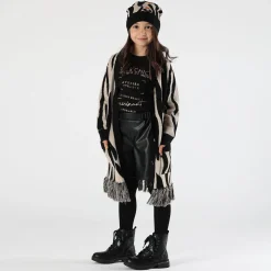 Berretto jacquard animalier bambina